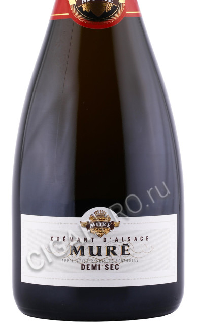 этикетка игристое вино cremant d alsace dimi sec mure 0.75л