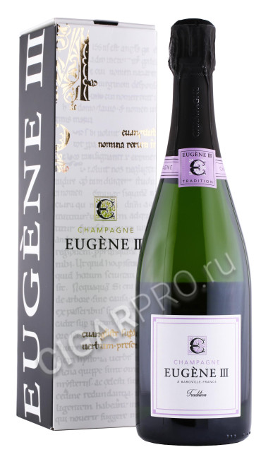 шампанское eugene iii tradition brut 0.75л в подарочной упаковке