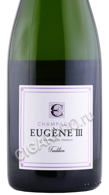 этикетка шампанское eugene iii tradition brut 0.75л