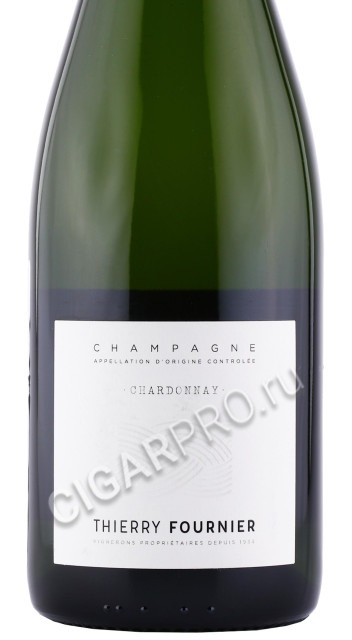 этикетка шампанское thierry fournier chardonnay brut 0.75л