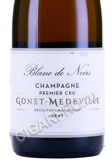 этикетка gonet medeville blanc de noirs 1er cru brut 0.75л