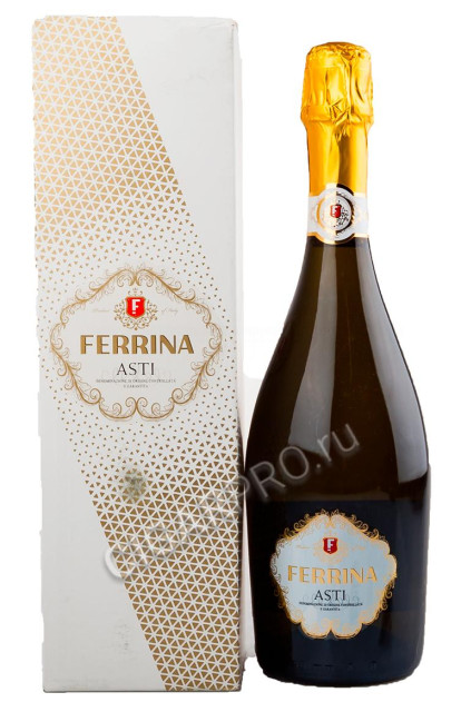 Игристое вино Феррина Асти 0.75л в подарочной упаковке