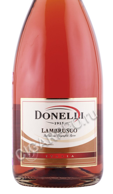 этикетка вино игристое donelli lambrusco 0.75л