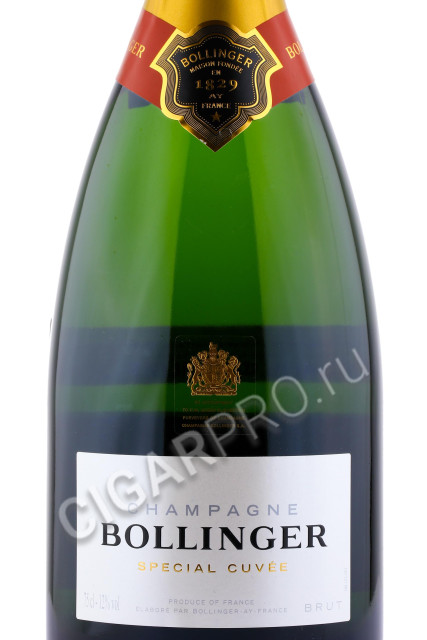 этикетка bollinger special cuvee brut 0.75л