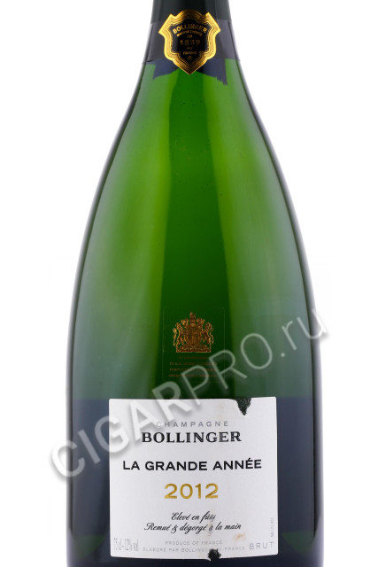 этикетка bollinger la grande annee 0.75л