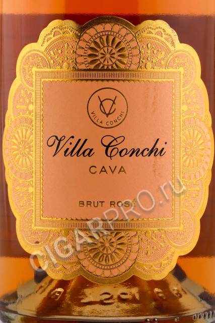 этикетка villa conchi cava brut rose 0.75л