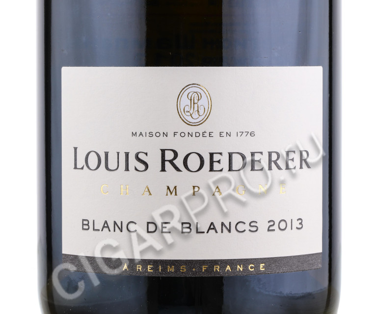 этикетка louis roederer blanc de blancs 2013