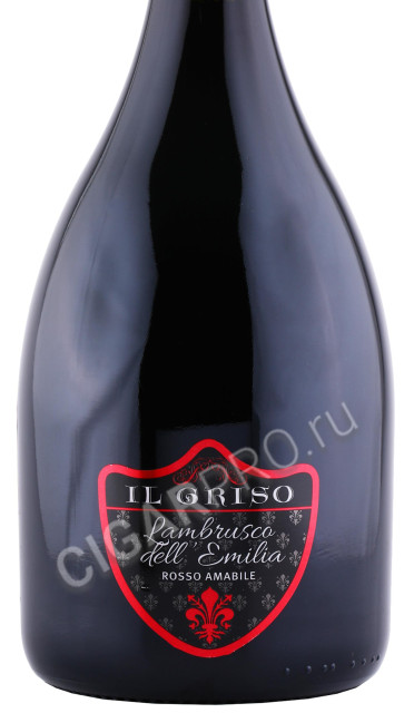 этикетка игристое вино il griso lambrusco dell emilia rosso amabile 0.75л