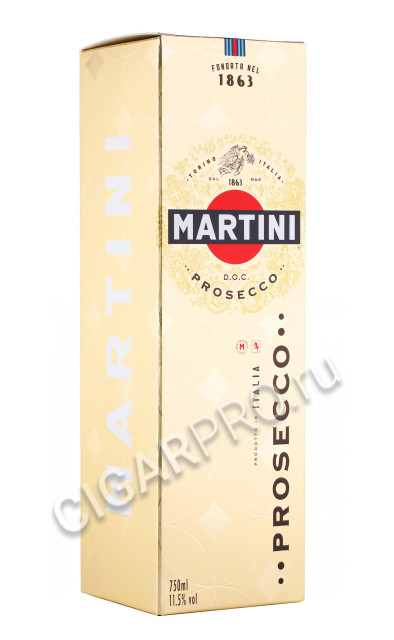 подарочная упаковка вино игристое martini prosecco 0.75л