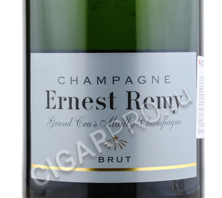 этикетка champagne ernest remy brut blanc de noirs 1.5 л