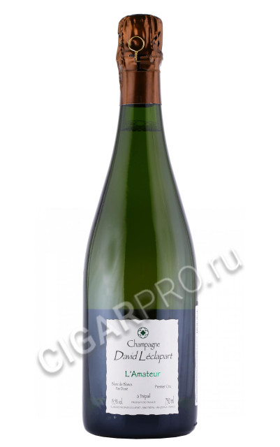 шампанское david leclapart blanc de blancs l amateur 0.75л