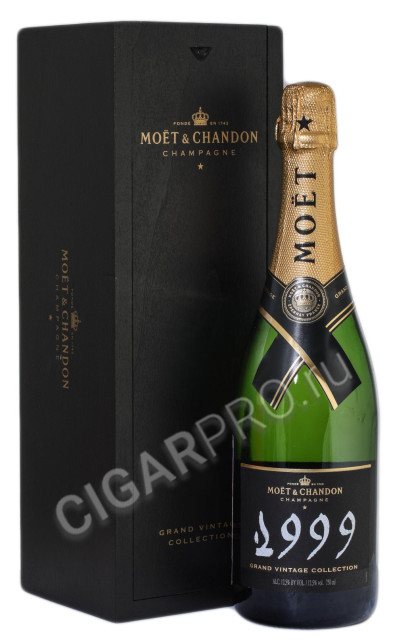 moet & chandon grand vintage1999 wooden box купить - шампанское моет & шандон гранд винтаж 1999 цена