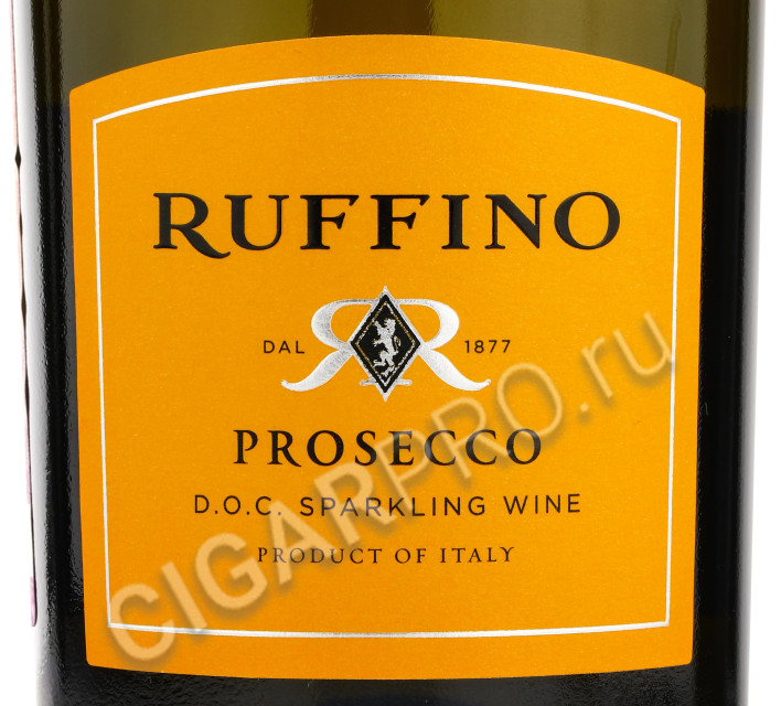 этикетка ruffino prosecco