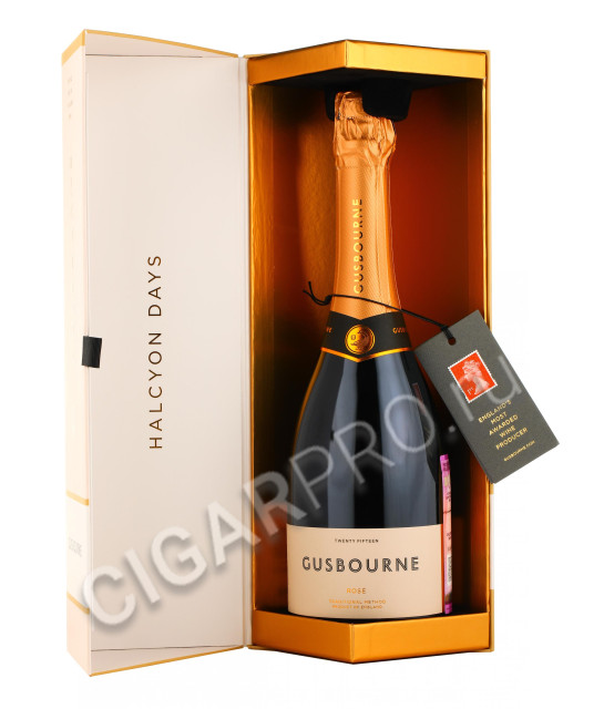 подарочная упаковка игристое вино gusbourne rose brut 0.75 l