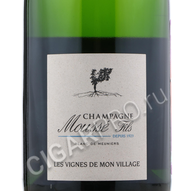 этикетка mousse fils champagne les vignes de mon village