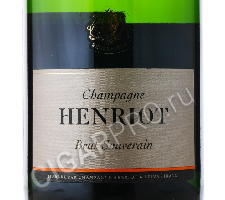 этикетка henriot souverain brut пирамида 0.75 l