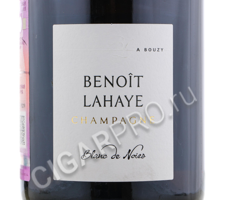 этикетка benoit lahaye blanc de noirs