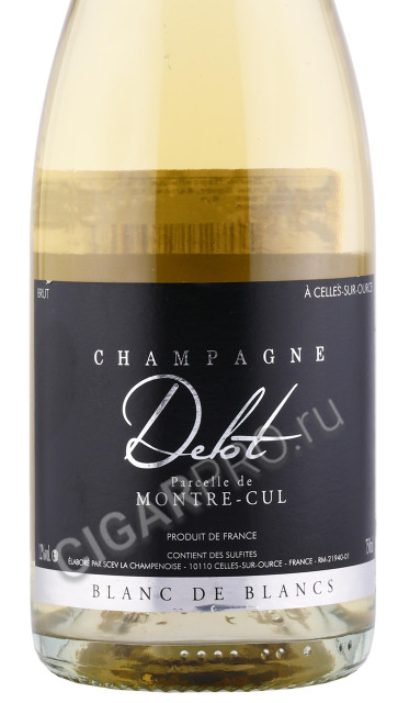 этикетка шампанское delot montre cul 0.75л