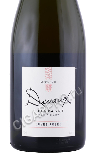 этикетка шампанское devaux cuvee rosee 0.75л