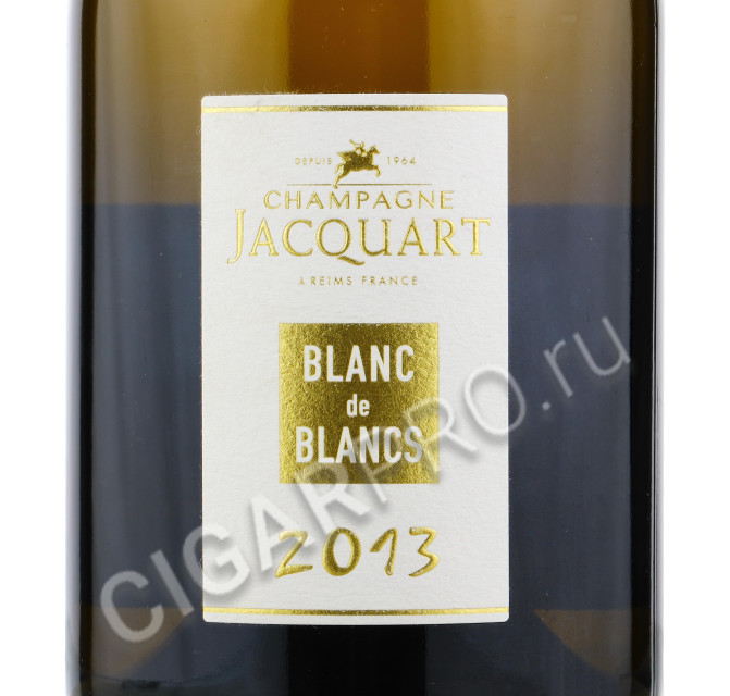 этикетка jacquart blanc de blancs vintage 2013