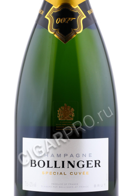 этикетка bollinger special cuvee 007 0.75л