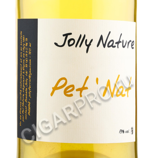 этикетка jolly ferriol jolly nature pet'nat blanc