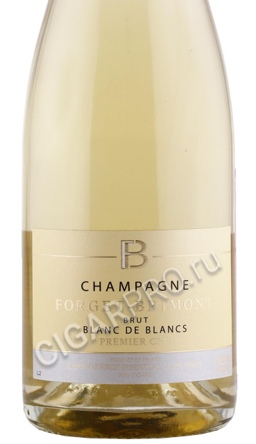 этикетка шампанское forget brimont brut blanc de blancs premier cru 0.75л