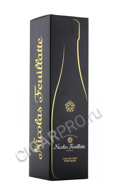 подарочный упаковка nicolas feuillatte blanc de blancs collection vintage 2014