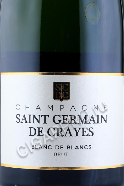 этикетка шампанское saint germain de crayes blanc de blancs brut 1.5л