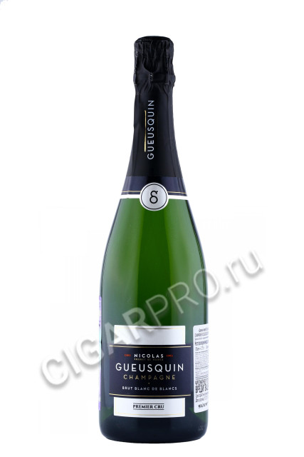 шампанское champagne nicolas gueusquin premier cru brut blanc de blancs 0.75л