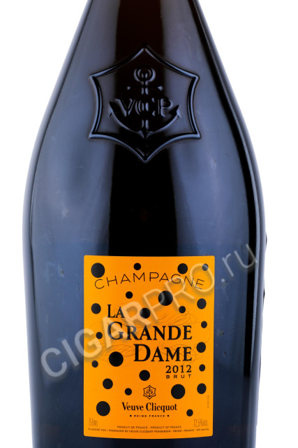 этикетка шампанское veuve clicquot la grande dame 2012 0.75л