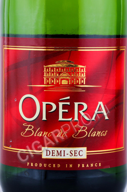 этикетка игристое вино opera blanc de blancs 0.75л