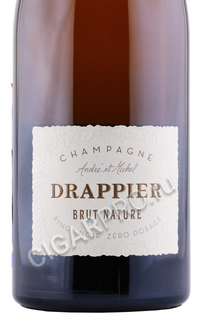 этикетка шампанское drappier brut nature 0.75л