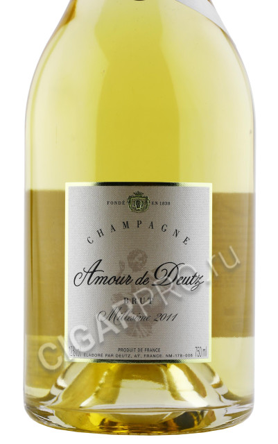 этикетка amour de deutz brut blanc 2011 0.75л