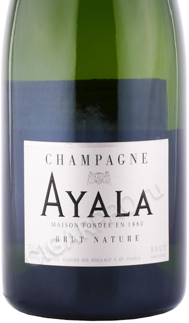 этикетка шампанское ayala brut nature 0.75л