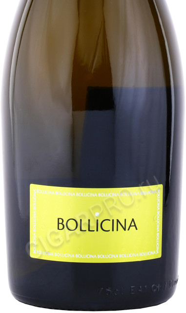 этикетка игристое вино bollicina 0.75л