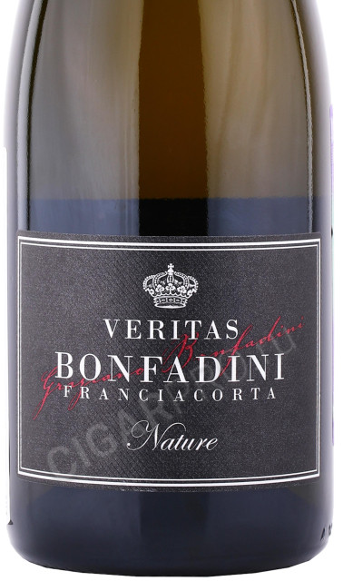 этикетка вино игристое bonfadini franciacorta veritas nature 0.75л
