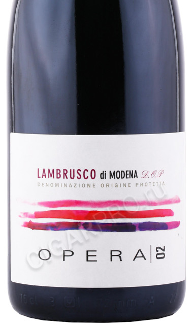 этикетка игристое вино ca montanari opera 02 brut lambrusco di modena dop 0.75л