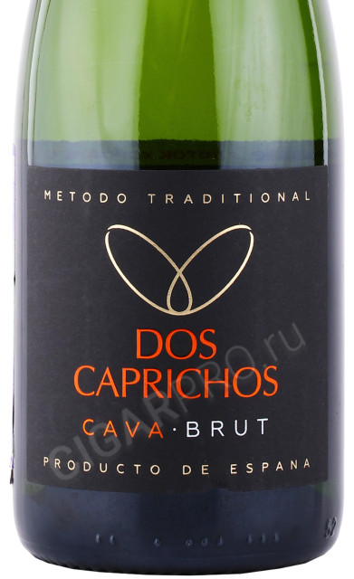 этикетка игристое вино cava dos caprichos 0.75л