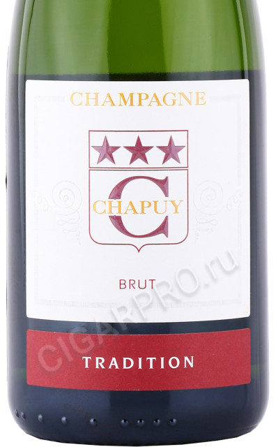 этикетка шампанское chapuy carte noire brut tradition 0.375л