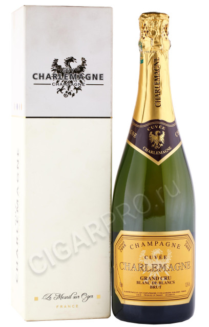 шампанское charlemagne blancs de blanc 0.75л в подарочной упаковке