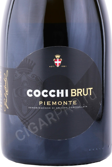 этикетка игристое вино cocchi brut piemonte doc 0.75л