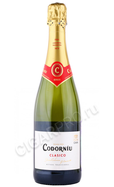 игристое вино codorniu clasico cava brut do 0.75л