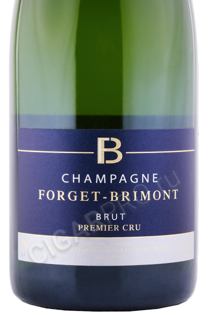 этикетка шампанское forget brimont brut premier cru 0.75л