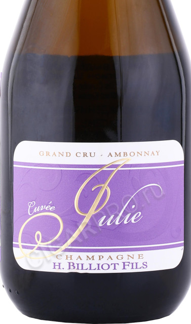 этикетка шампанское h billiot fils cuvee julie ambonnay grand cru 0.75л