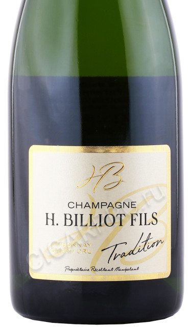 этикетка шампанское h billiot fils tradition ambonnay grand cru brut 0.75л
