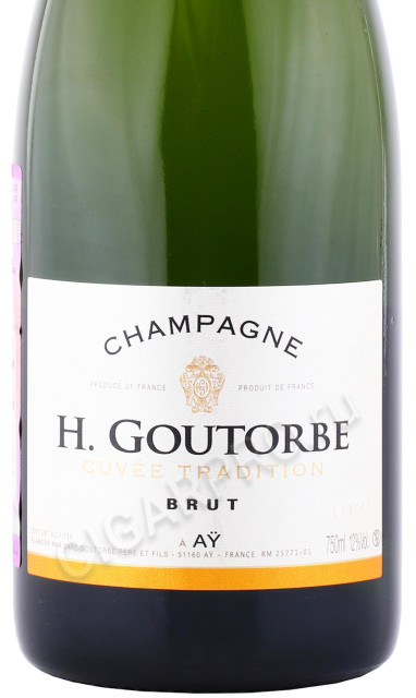 этикетка шампанское h goutorbe cuvee tradition brut 0.75л