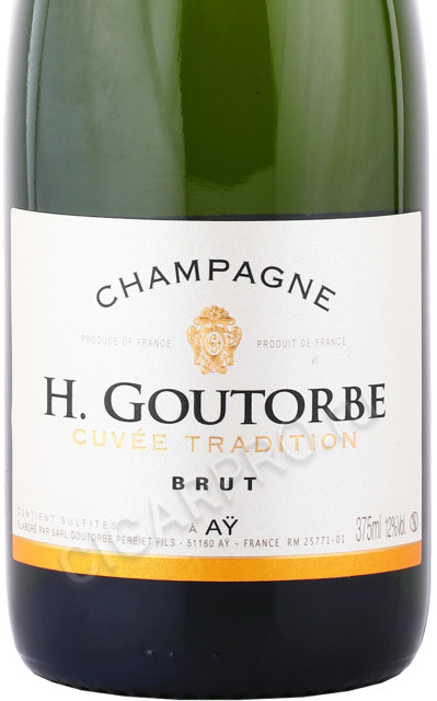 этикетка шампанское h goutorbe cuvee tradition brut 0.375л