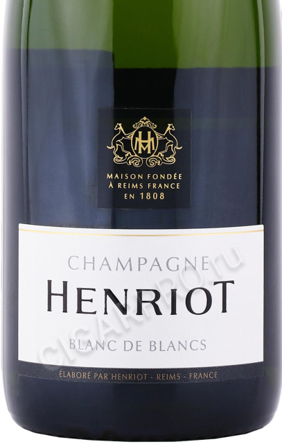 этикетка шампанское henriot brut blanc de blancs 0.375л