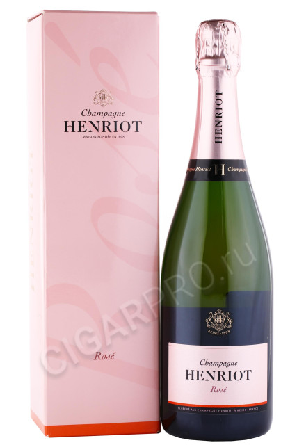 шампанское henriot brut rose 0.75л в подарочной упаковке